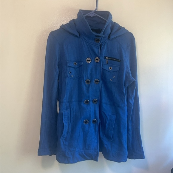 EXCELLENT CONDITION WOMEN’S SIZE LARGE HURLEY WINCHESTER JACKET IN NAVY BLUE - Picture 4 of 10